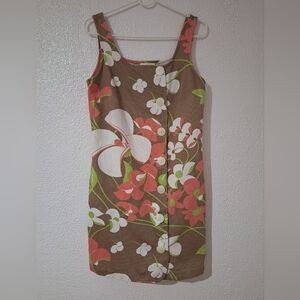 TORI RICHARD VINTAGE  Brown Floral Mini Dress